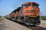 Loaded coal train rolls east